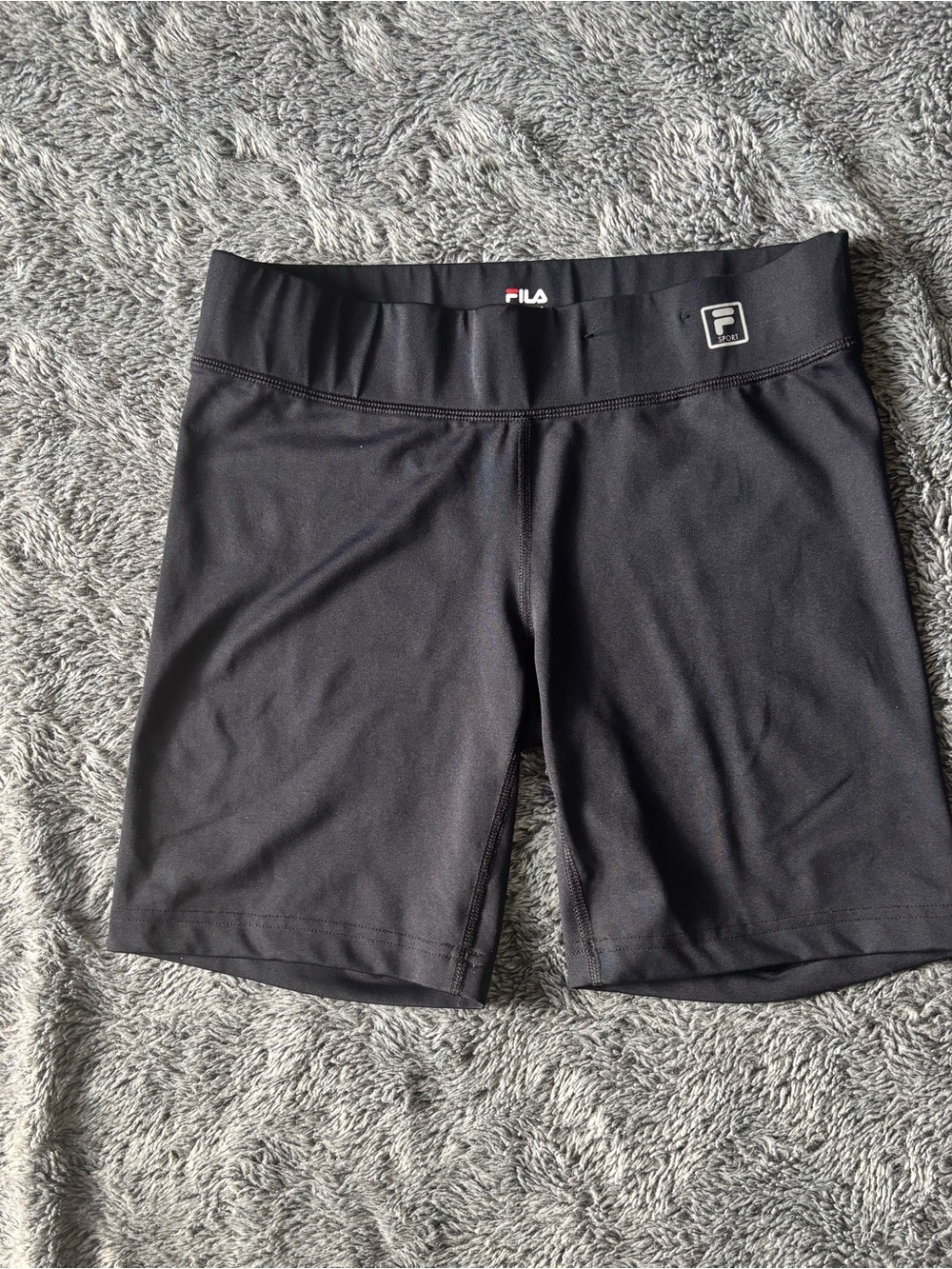 FILA Women's Black High-Rise Bike Shorts
